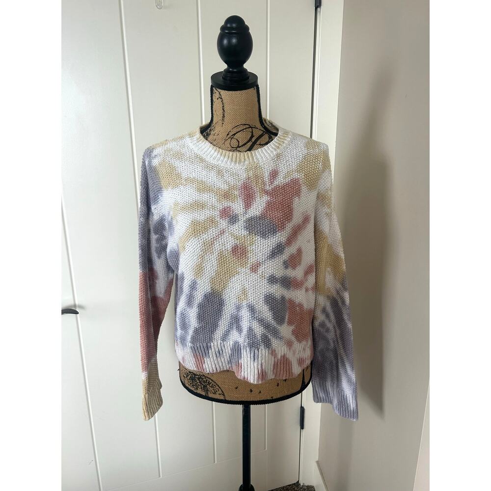Madewell Rainbow Tie-Dye Westford Pullover Sweater Size Small